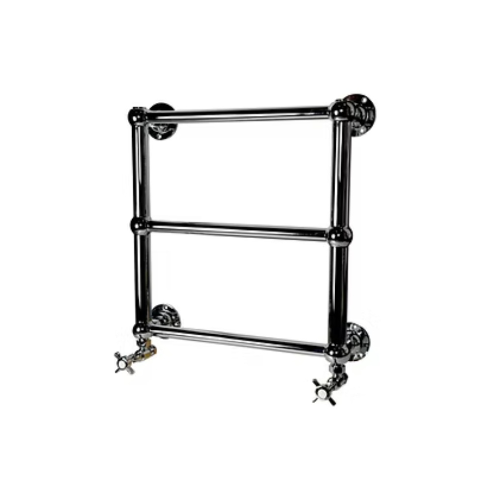 Product cut out image of the Radox Edwardian 480mm x 480mm Chrome Electric Towel Rail